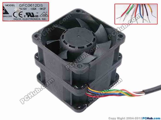 81683 Delta Electronics GFC0612DS Server - Square Fan -9K27, sq60x60x56, w300x8, 12V 1.92A Delta Electronics GFC0612DS Server - Square Fan 