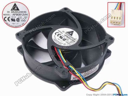 81722 Delta Electronics AFB0912VH Server - Round Fan -4E41, dia95x95x25, w150x4x4, 12V 0.6A Delta Electronics AFB0912VH Server - Round Fan 