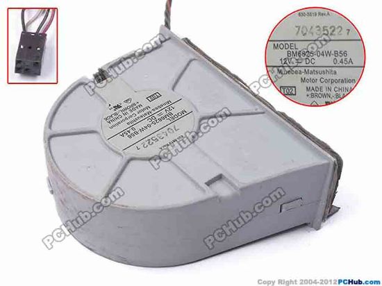 81772 NMB-MAT / Minebea BM6625-04W-B56 Server - Blower Fan T02, bw80x63x27, w335x4x6, 12V 0.45A NMB-MAT / Minebea BM6625-04W-B56 Server - Blower Fan 