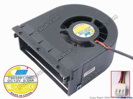 81837 SEI T9035B12MD Server - Blower Fan bw95x85x32, w80x3x3, 12V 0.24A SEI T9035B12MD Server - Blower Fan 
