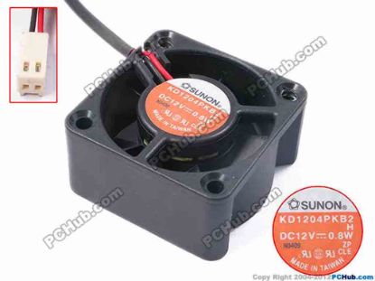 81861 SUNON KD1204PKB2 Server - Square Fan H, sq40x40x20, w215x2x2, 12V 0.8W SUNON KD1204PKB2 Server - Square Fan 