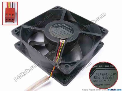 81869 Panasonic FBA12G12H Server - Square Fan -1BX, sq120x120x38, w255x3x3, 12V 0.6A Panasonic FBA12G12H Server - Square Fan 