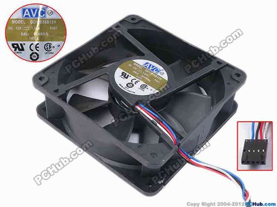 DC 12V 1.05A, 120x120x38mm DD12038B12H, P401, DP/N : 0Y4574, Y4574 AVC ...