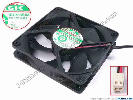 81911 Protechnic Magic MGA12012MB-O25 Server - Square Fan sq120x120x25, w165x2x2, 12V 0.38A  Protechnic Magic MGA12012MB-O25 Server - Square Fan 