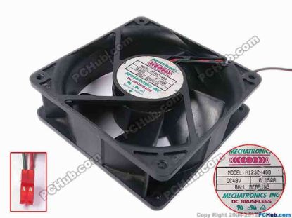 81954 MECHATRONICS A1238H48B Server - Square Fan sq120x120x38, w150x2x2, 48V 0.15A MECHATRONICS A1238H48B Server - Square Fan 