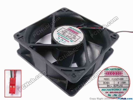 81954 MECHATRONICS A1238H48B Server - Square Fan sq120x120x38, w150x2x2, 48V 0.15A MECHATRONICS A1238H48B Server - Square Fan 
