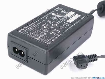 81967 Epson A431H AC Adapter 20V & Above 42V 0.6A, 3-Pin,Flat, 2-Prong Epson A431H AC Adapter 20V & Above <span class="span11" id="ctl00_ContentPlaceHolder1_ItemDesc1_lblItemDescription">
<div><span class="span11" id="ctl00_ContentPlaceHolder1_ItemDesc1_lblItemDescription">
<p><span id="ctl00_ContentPlaceHolder1_ItemDesc1_lblItemDescription">AC Adapter EPSON P/N: <font color="#000000" face="Arial">A431H </font></span></p>
<p>INPUT: 100-240V~ 50-60Hz , 0.7A Max: 29W<br />
OUTPUT: 48V~0.6A  25W</p>
<p><br />
Dimensions:&nbsp;105  x 55 x&nbsp;32 mm<br />
</p>
<p>**<font color="#444444" face="Verdana">Please take note, 2 wire AC <a shape="rect" href="http://www.pchub.com/uph/category/356/Power-Core.html"><font color="#800080">power cord</font></a> not included.</font></p></span></div></span>