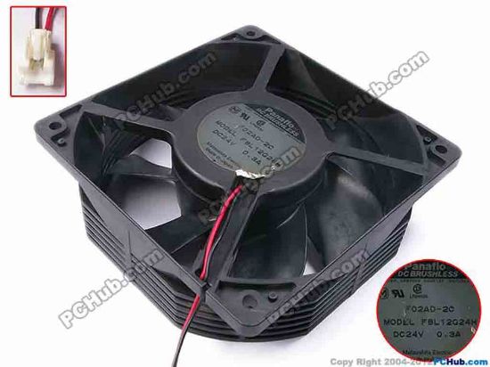 81979 Panasonic FBL12G24H Server - Square Fan -2C, sq120x120x38, w210x2x2, 24V 0.3A Panasonic FBL12G24H Server - Square Fan 