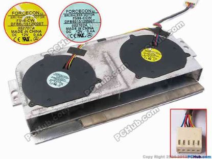 81990 Forcecon DFB601512M00T Server - Blower Fan F596-CCW, bw180x85x20, w95x6x5, 12V 0.4A Forcecon DFB601512M00T Server - Blower Fan 