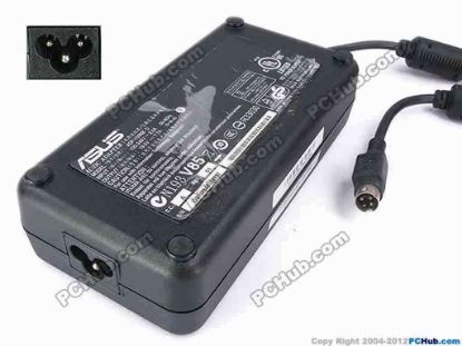 82037 ASUS Common Item (Asus) AC Adapter- Laptop 19.5V 7.7A, 4-pin DIN, 3-Prong ASUS Common Item (Asus) AC Adapter- Laptop Model: ADP-150NB D (Delta Electronics)<br />
<br />
INPUT: 100-240V~ 2.0A, 50-60Hz<br />
OUTPUT: 19.5V 7.7A 150W<br />
Connector: 4-pin DIN<br />
<br />
Dimensions: 155 x 80 x 40 mm<font color="#444444" face="Verdana"><br />
<br />
**Please take note, 3 wire <a href="http://www.pchub.com/uph/category/356/Power-Core.html">power cord</a> included.<br />
</font>