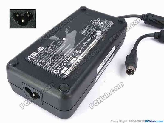 82037 ASUS Common Item (Asus) AC Adapter- Laptop 19.5V 7.7A, 4-pin DIN, 3-Prong ASUS Common Item (Asus) AC Adapter- Laptop Model: ADP-150NB D (Delta Electronics)<br />
<br />
INPUT: 100-240V~ 2.0A, 50-60Hz<br />
OUTPUT: 19.5V 7.7A 150W<br />
Connector: 4-pin DIN<br />
<br />
Dimensions: 155 x 80 x 40 mm<font color="#444444" face="Verdana"><br />
<br />
**Please take note, 3 wire <a href="http://www.pchub.com/uph/category/356/Power-Core.html">power cord</a> included.<br />
</font>