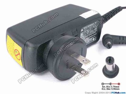 82051 Delta Electronics ADP-40TH A AC Adapter- Laptop 19V 2.15A, Barrel 5.5/1.7mm, US 2-Pin Plug, New Delta Electronics ADP-40TH A AC Adapter- Laptop <div style="border-width: 0px; padding: 2px; font-size: 10pt;">
<div style="border-width: 0px; padding: 2px; font-size: 10pt;">
<div>Model: ADP-40TH A</div>
<div><br />
</div>
<div>INPUT: 100-240V~1.2A, 50-60Hz&nbsp;</div>
<div>OUTPUT: 19V 2.15A 39W</div>
<div>
<div>Connecter size: Int. Diameter: 1.7mm&nbsp;</div>
<div>Ext. Diameter: 5.50mm<br />
<br />
</div></div>
<div>Dimensions: 90 X 32 X 43 mm</div>
<div><br />
</div>
<div>
<div>*2 Flat-pin Plug</div></div>
<div><br />
</div></div></div><br class="Apple-interchange-newline" />