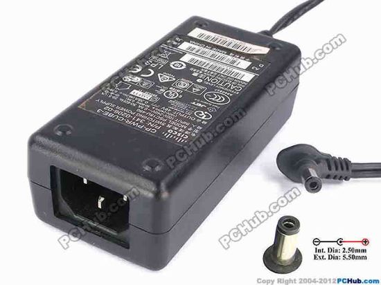 82139 Cisco PSC18U-480 AC Adapter- Laptop 48V 0.38A  5.5/2.5mm, C14 Cisco PSC18U-480 AC Adapter- Laptop <div>Model: PSC18U-480</div>
<div><br />
</div>
<div>INPUT: 100-240V~0.5A, 50-60Hz, 39-51VA</div>
<div>OUTPUT: 48V 0.38A 18W</div>
<div>Connecter size: Int. Diameter: 2.50mm&nbsp;</div>
<div>Ext. Diameter: 5.50mm</div>
<div><br />
</div>
<div><br />
</div>
<div>Dimensions: 102 X 49 X 34 mm</div>
<div><br />
</div>
<div>*Please take note, 3 wire (IEC C14) AC power cord not included.</div>