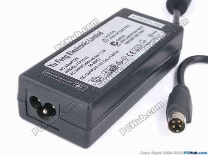 82142 Other Brands Yu Feng Electronic AC Adapter 5V-12V 12V 2A, 5V 2A, 4P, P1=5V, P4=12V, 3-Prong, New Other Brands Yu Feng Electronic AC Adapter 5V-12V <div>Model: JTA0202</div>
<div><br />
</div>
<div>INPUT: 100-240V~1.2A, 50-60Hz&nbsp;</div>
<div>OUTPUT: 5V 2A, 12V 2A</div>
<div>Connector: 4-Pin DIN</div>
<div><br />
</div>
<div>Dimensions: 115 X 49 X 30 mm</div>
<div><br />
</div>
<div>*Please take note, 3 wire AC power cord not included.</div>