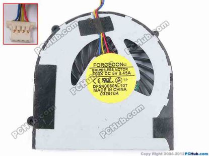82354 Forcecon DFS400805L10T Cooling Fan  F93X, w20x4x4, 5V 0.45A, Bare fan Forcecon DFS400805L10T Cooling Fan  