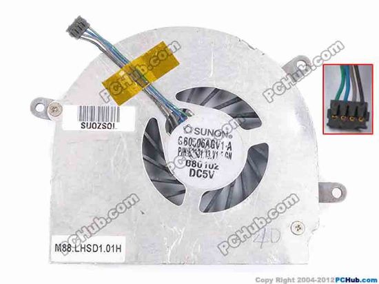 82385 SUNON GB0506AGV1-A Cooling Fan  13.V1.F.GN, 5V, Bare fan SUNON GB0506AGV1-A Cooling Fan  