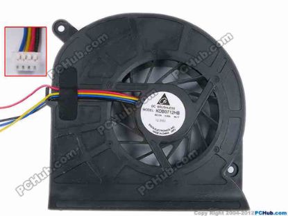 82509 Delta Electronics KDB0712HB Cooling Fan  -8L1T, w290x4x4, 12V 0.45A, Bare Fan Delta Electronics KDB0712HB Cooling Fan  