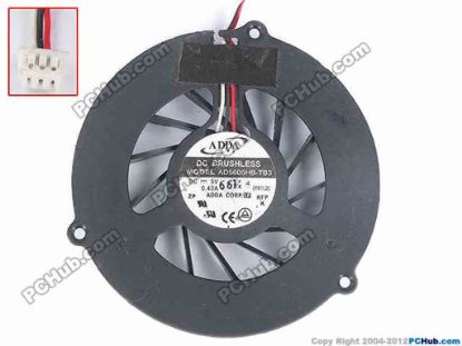 82586 ADDA AD5605HB-TB3 Cooling Fan  Y61L2, w65x3x3, 5V 0.4A, Bare Fan ADDA AD5605HB-TB3 Cooling Fan  