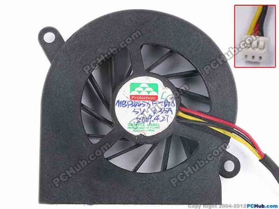82597 Protechnic Magic MBT3605XF-O08 Cooling Fan  MBT3605XF-O08, w40x3x3, 5V 0.35A Protechnic Magic MBT3605XF-O08 Cooling Fan  