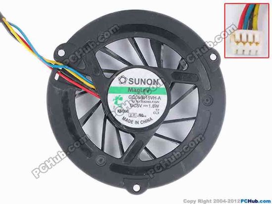 82624 SUNON GC056015VH-A Cooling Fan  13.V1.B3283.F.GN, w80x4x4, 5V 1.8W, Bare Fan SUNON GC056015VH-A Cooling Fan  