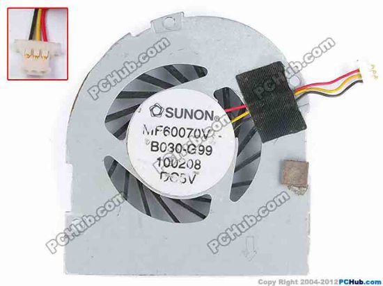 82665 SUNON MF60070V1-B030-G99 Cooling Fan  w15x3x3, 5V, Bare Fan SUNON MF60070V1-B030-G99 Cooling Fan  