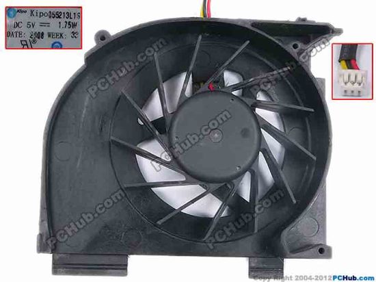82708 Kipo 065213L1S Cooling Fan  w60x3x3, 5V 1.75W, Bare Fan Kipo 065213L1S Cooling Fan  
