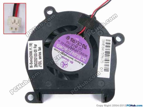 82745 Bi-Sonic HP450705H-02 Cooling Fan  28G200100-00, w70x2x2, 5V 0.15A, Bare Fan Bi-Sonic HP450705H-02 Cooling Fan  &nbsp;