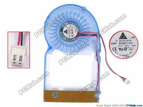 82796 Delta Electronics BFB0712H Server - Round Fan -SM02, dia126x70x13, w75x2x2, 12V 0.36A Delta Electronics BFB0712H Server - Round Fan 