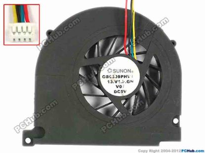 83304 SUNON Common Item (SUNON) Cooling Fan  13.V1.F.GN, w150x4x4, 5V, Bare fan. SUNON Common Item (SUNON) Cooling Fan  