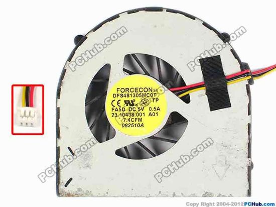 83347 Forcecon DFS481305MC0T Cooling Fan  FA5D, w40x3x3, 5V 0.5A, Bare fan Forcecon DFS481305MC0T Cooling Fan  