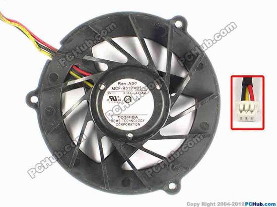 83397 Toshiba MCF-R01PM05 Cooling Fan  w50x3x3, 5V 0.33A, Bare fan Toshiba MCF-R01PM05 Cooling Fan  