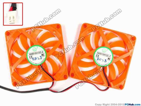 83445 Everflow HA8010H12C-Z Server - Square Fan sq80x80x10, w(245mm&160mm)x4x2, 12V, Dual Fan Everflow HA8010H12C-Z Server - Square Fan &nbsp;