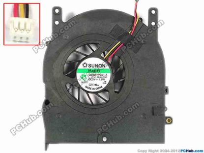 84366 SUNON GB0507PGV1-A Cooling Fan  13.V1.B3498.F.GN, w45x3x3, 5V 1.9W SUNON GB0507PGV1-A Cooling Fan  