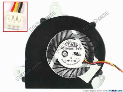 84373 T&T 6010M05F Cooling Fan  6010M05F PFR, w75x3x3, 5V 0.45A T&T 6010M05F Cooling Fan  
