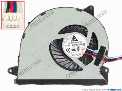 84474 Delta Electronics KDB0705HB Cooling Fan  -AF1N, w105x4x4, 5V 0.40A, Bare Delta Electronics KDB0705HB Cooling Fan  