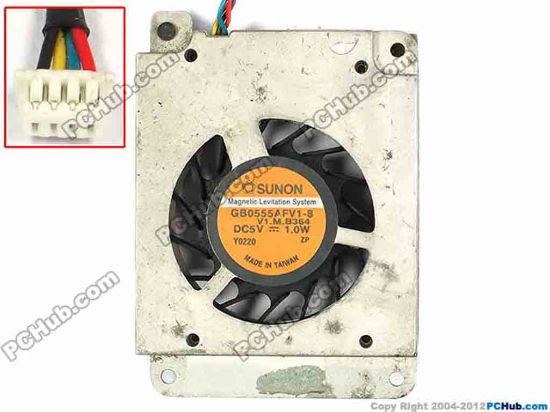 84480 SUNON GB0555AFV1-8 Cooling Fan  V1.M.B364, w30x4x4, 5V 1.0W, Bare SUNON GB0555AFV1-8 Cooling Fan  