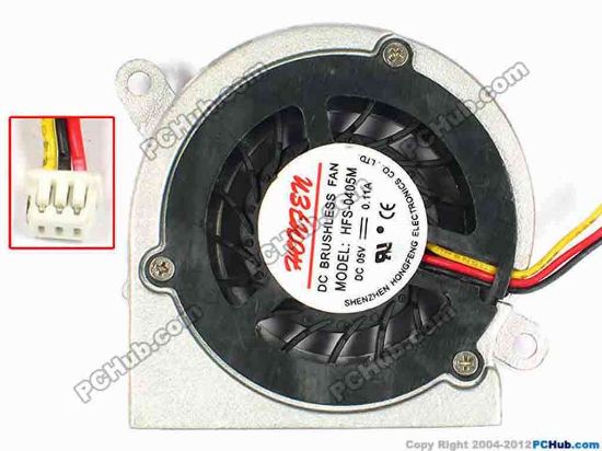 84498 Other Brands HFS-0405M Cooling Fan  w105x3x3, 5V 0.11A, Bare fan Other Brands HFS-0405M Cooling Fan  