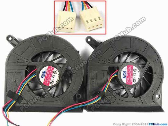 84534 AVC BASA0819R5U Server - Blower Fan 13.35 CFM, bw80x79x19, w335x8x8, 12V 0.6A, Dual fa AVC BASA0819R5U Server - Blower Fan 