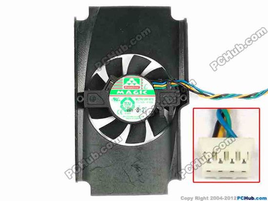 84544 Protechnic Magic MGT4512HF-W10 Server - Round Fan dia90x53x10, w90x4x4, 12V 0.12A Protechnic Magic MGT4512HF-W10 Server - Round Fan For use NVIDIA Quadro FX 380 Graphics