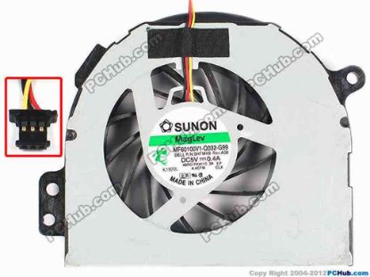 84941 SUNON MF60100V1-Q032-G99 Cooling Fan  0HFMH9, w8x3x3, 5V 0.4A, Bare fan SUNON MF60100V1-Q032-G99 Cooling Fan  