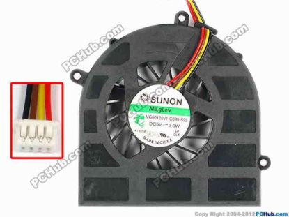 84953 SUNON MG60120V1-C030-S99 Cooling Fan  DC280009BS0, w60x4x4, 5V 2.0W, Bare fan, NEW SUNON MG60120V1-C030-S99 Cooling Fan  