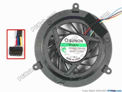 84955 SUNON ZC056012VH-6A Cooling Fan  B3623.13.V1.F.GN, w70x4x5, 5V 0.28A, bare, NEW SUNON ZC056012VH-6A Cooling Fan  