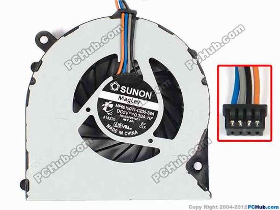 84960 SUNON MF60120V1-C230-S9A Cooling Fan  6033B0024901, w40x4x4, 5V 0.33A, Bare, NEW SUNON MF60120V1-C230-S9A Cooling Fan  