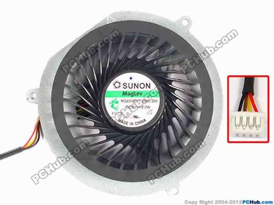 84961 SUNON MG60090V1-C030-S99 Cooling Fan  w30x4x4, 5V 2.0W, Bare fan SUNON MG60090V1-C030-S99 Cooling Fan  