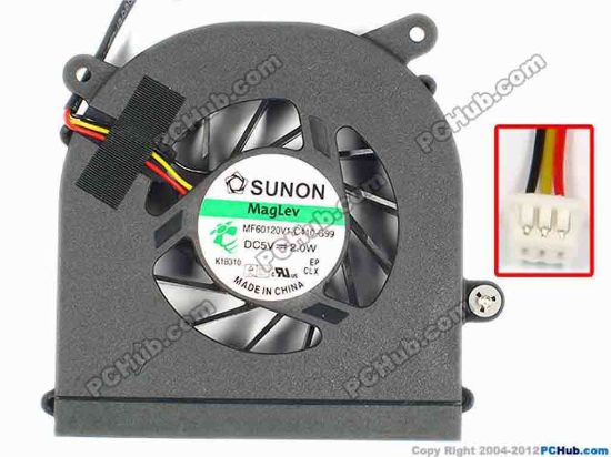 84962 SUNON MF60120V1-C410-G99 Cooling Fan  w70x3x3, 5V 2.0W, Bare, NEW SUNON MF60120V1-C410-G99 Cooling Fan  