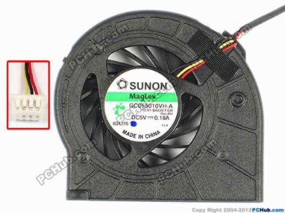 84965 SUNON GC055010VH-A Cooling Fan  13.V1.B4239.F.GN, w30x3x4, 5V 0.18A, Bare, NEW SUNON GC055010VH-A Cooling Fan