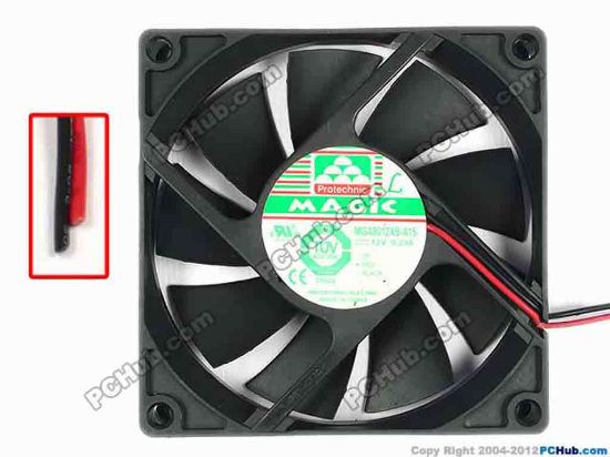 85126 Protechnic Magic MGA8012XB-A15 Server - Square Fan sq80x80x15, w60x2, 12V 0.23A Protechnic Magic MGA8012XB-A15 Server - Square Fan 