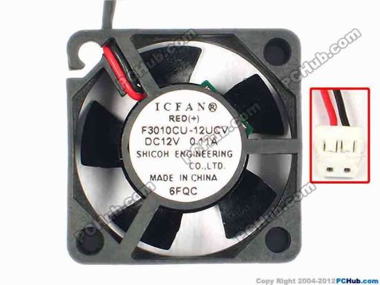 85157 Other Brands SHICOH ENGINEERING Server - Square Fan sq30x30x10, w290x2x2, 12V 0.11A Other Brands SHICOH ENGINEERING Server - Square Fan 