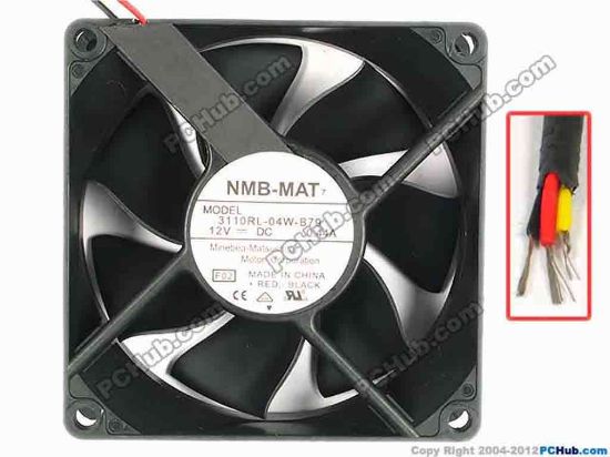 85202 NMB-MAT / Minebea 3110RL-04W-B79 Server - Square Fan F02, sq80x80x25, w60x3, 12V 0.44A NMB-MAT / Minebea 3110RL-04W-B79 Server - Square Fan 