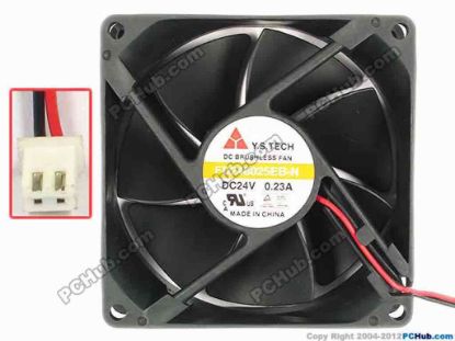 85206 Y.S TECH FD248025EB-N Server - Square Fan sq80x80x25, w440x2x2, 24V 0.23A Y.S TECH FD248025EB-N Server - Square Fan 